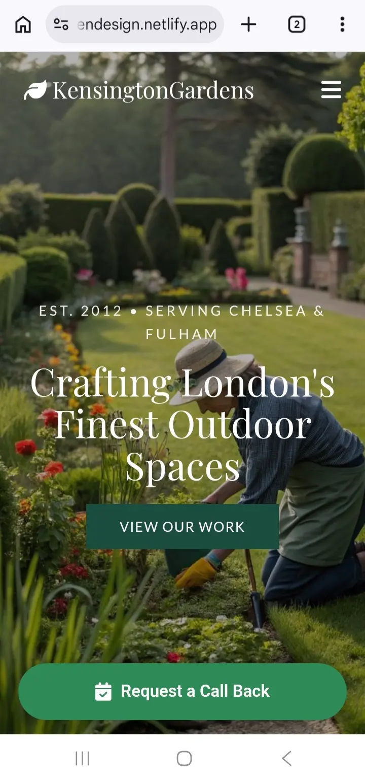 Landscaping Mobile View