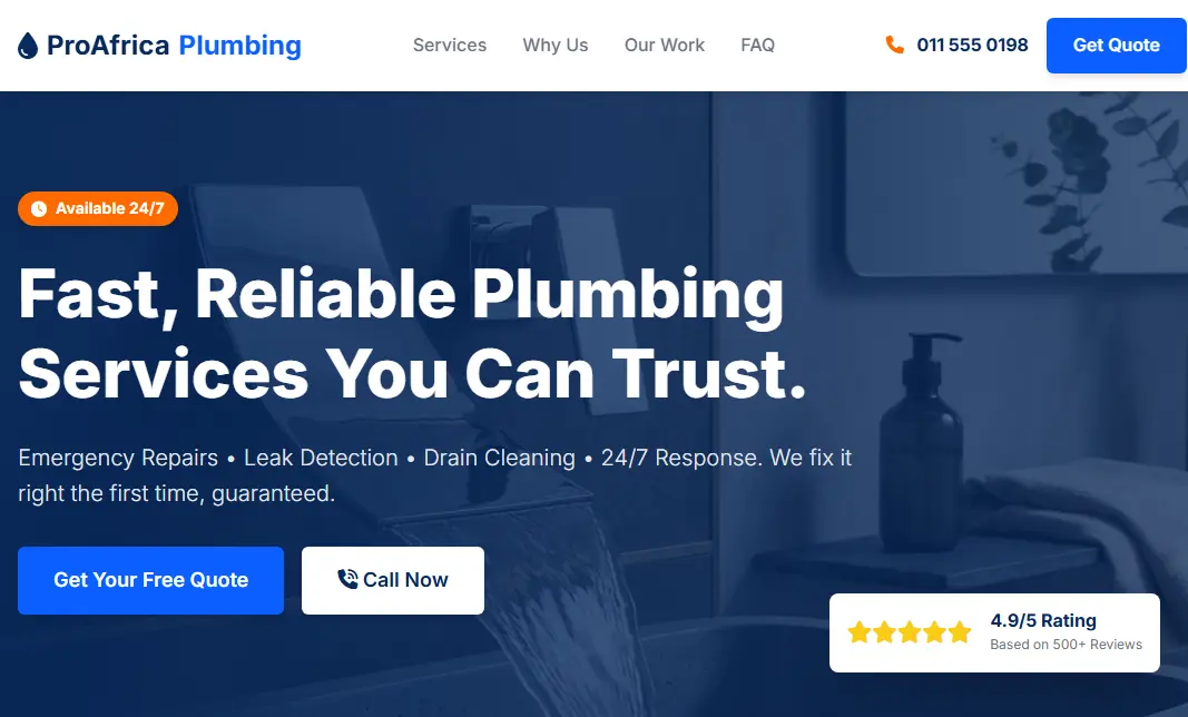 Plumbing Website Design