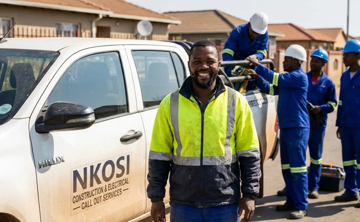 Nkosi Contractor Business Owner peace of mind having upgraded to vibevetted systems in South Africa
