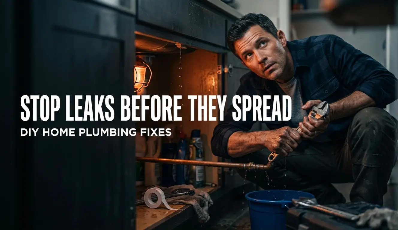 Plumbing tools and pipes for DIY home fixes